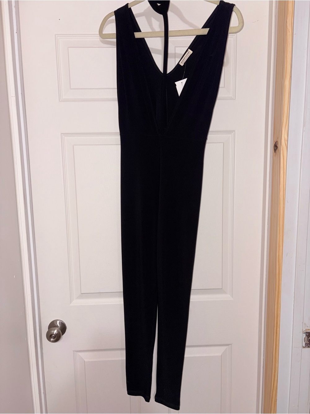 Black Sleeveless V-Neck Jumpsuit